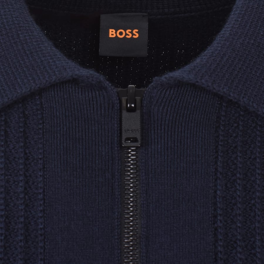 Image number 5 for BOSS Aspeno Knit Jumper Navy