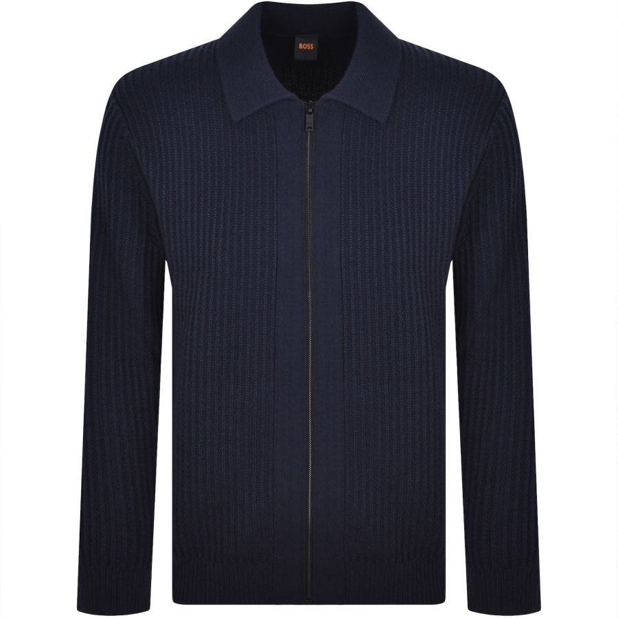 Image number 1 for BOSS Aspeno Knit Jumper Navy