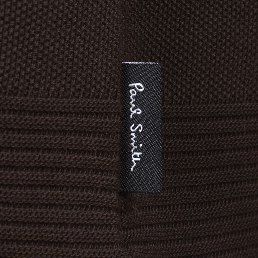 Image number 3 for Paul Smith Zip Polo T Shirt Brown
