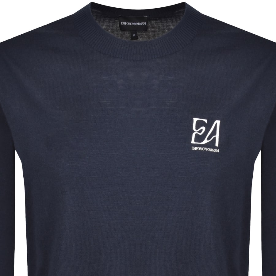 Image number 2 for Emporio Armani Logo Sweatshirt Navy