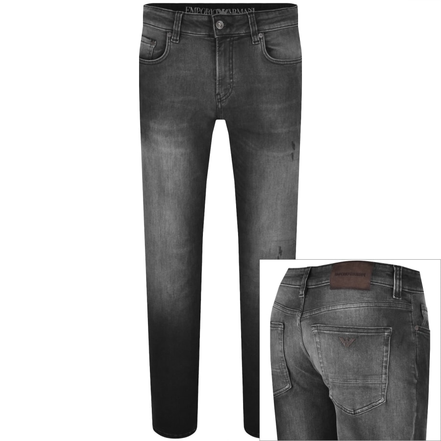 Image number 1 for Emporio Armani J104 Slim Fit Jeans Grey
