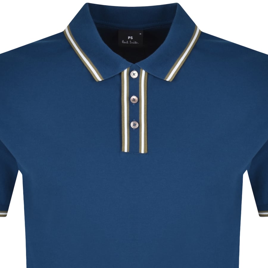 Image number 2 for Paul Smith Regular Fit Polo T Shirt Blue