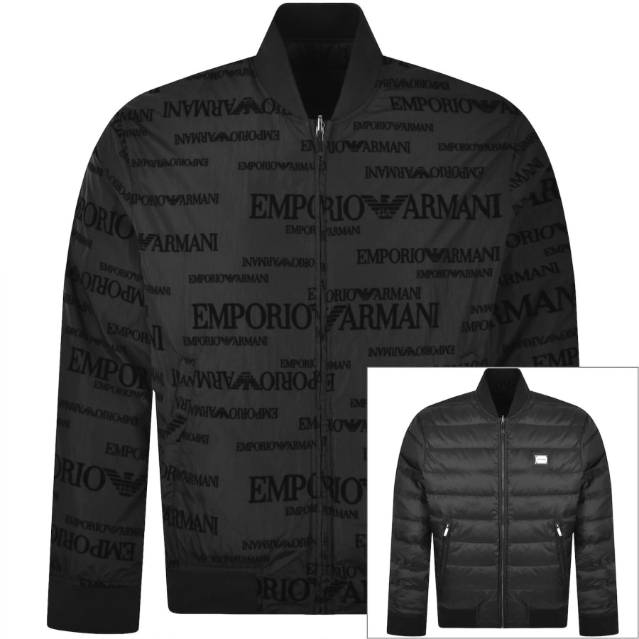 Image number 1 for Emporio Armani Reversible Jacket Black