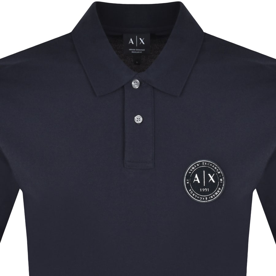 Image number 2 for Armani Exchange Polo T Shirt Navy