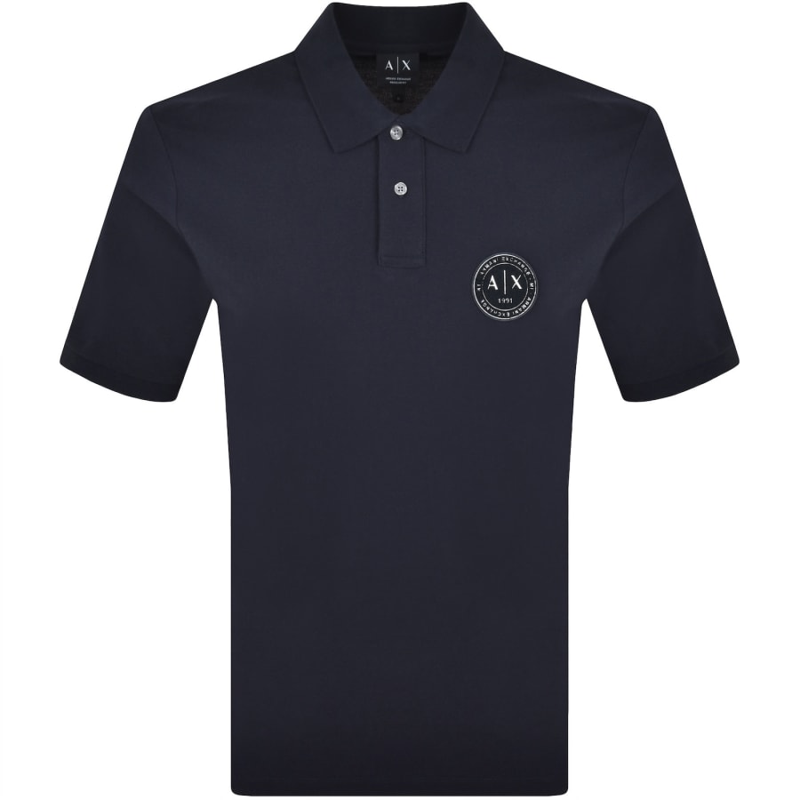 Image number 1 for Armani Exchange Polo T Shirt Navy