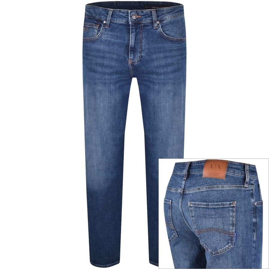 Image number 1 for Armani Exchange J13 Slim Fit Jeans Blue