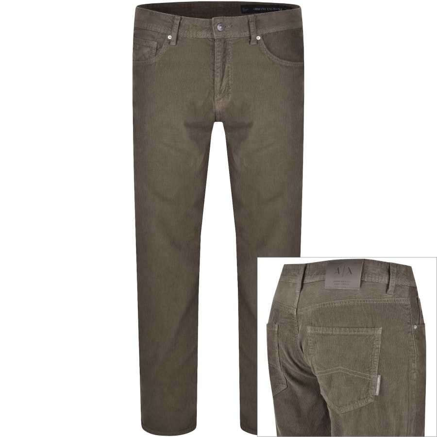 Image number 1 for Armani Exchange J16 Straight Fit Jeans Brown