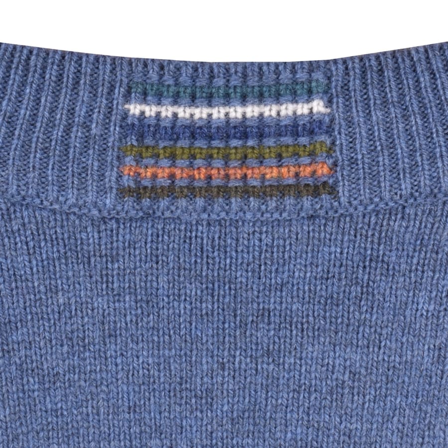 Image number 3 for Paul Smith Crew Neck Knit Jumper Blue