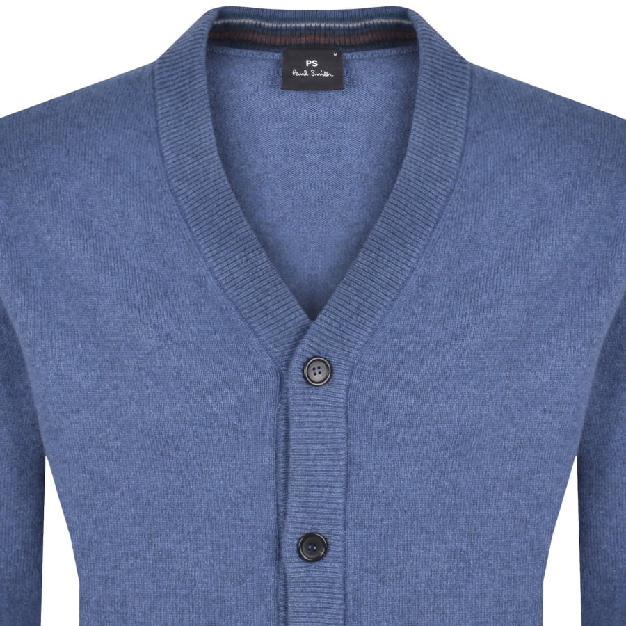Image number 2 for Paul Smith Knit Cardigan Blue