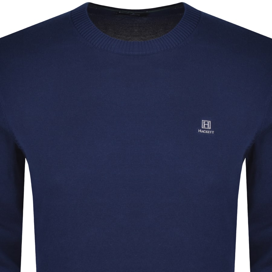 Image number 2 for Hackett Heritage Logo Sweatshirt Navy