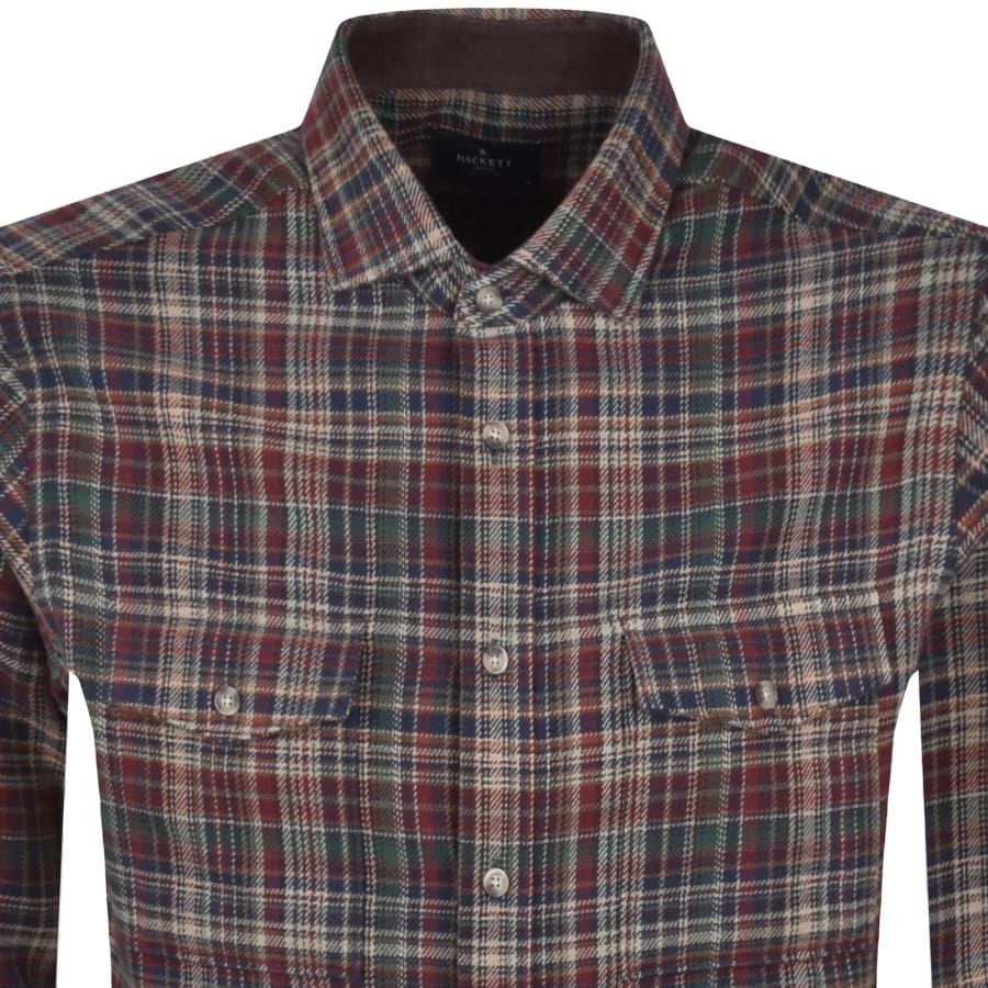 Image number 2 for Hackett Heritage Country Shirt Blue