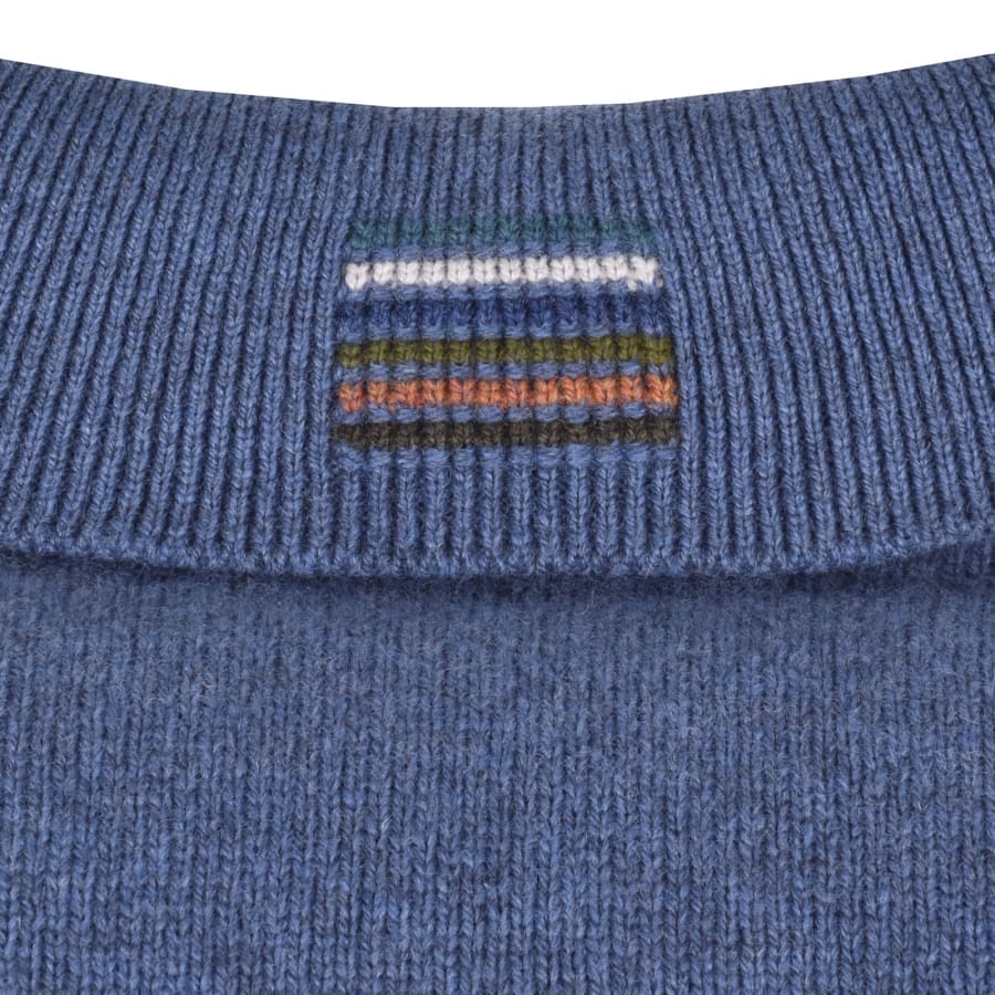 Image number 4 for Paul Smith Long Sleeve Polo Jumper Blue