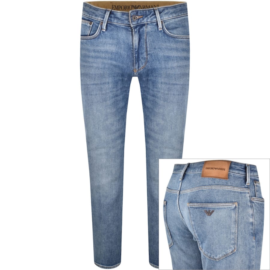 Image number 1 for Emporio Armani J06 Slim Fit Jeans Blue