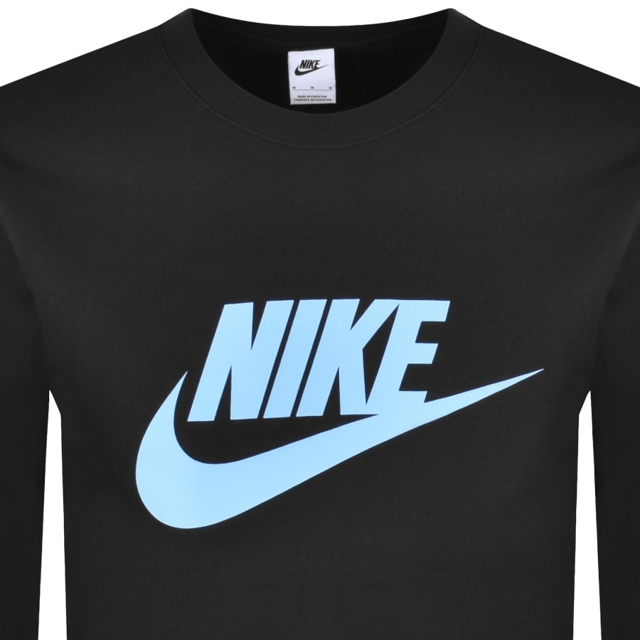 Image number 2 for Nike Club Crew Neck Sweatshirt Black
