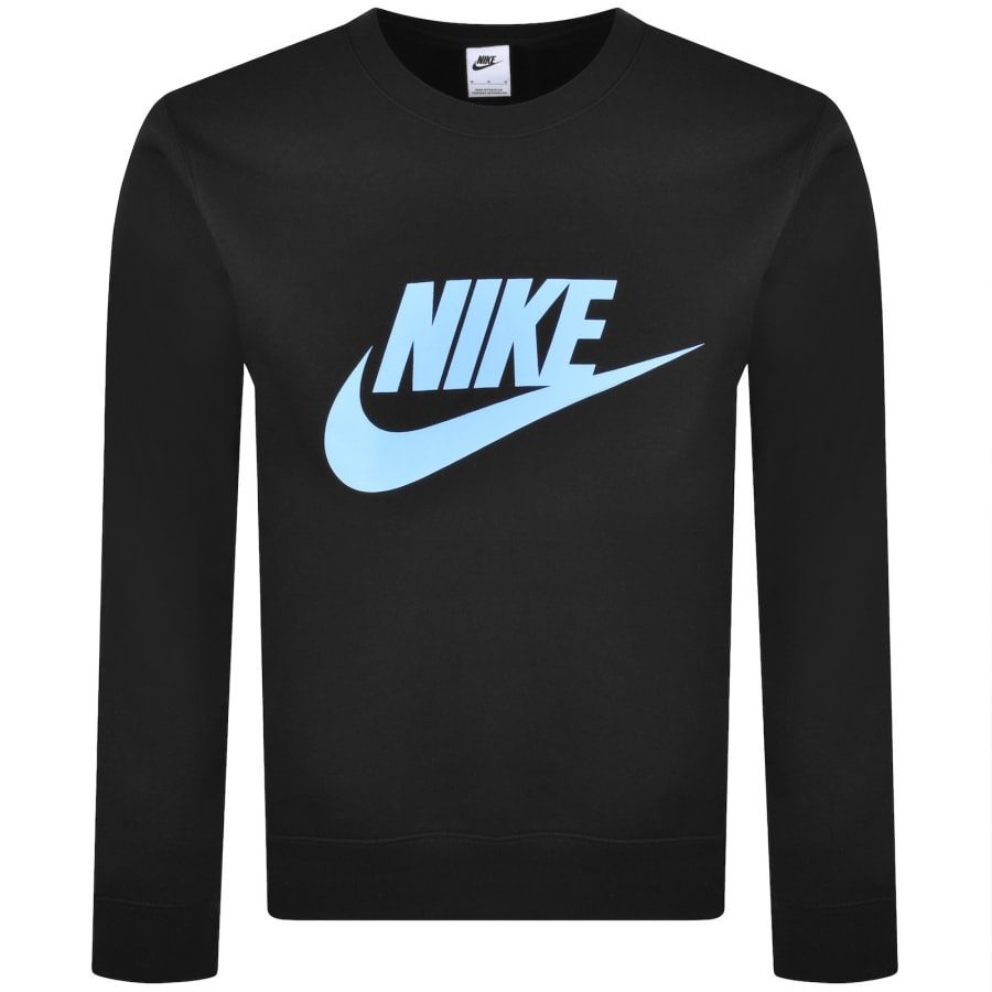 Image number 1 for Nike Club Crew Neck Sweatshirt Black