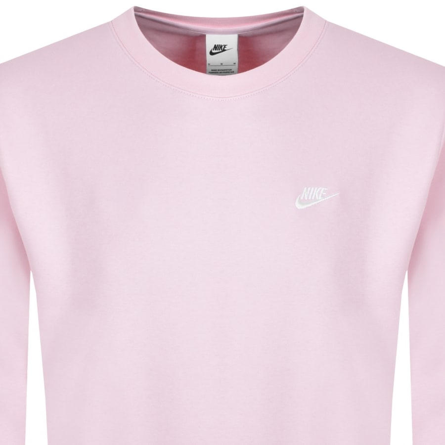 Image number 2 for Nike Crew Neck Club Sweatshirt Pink