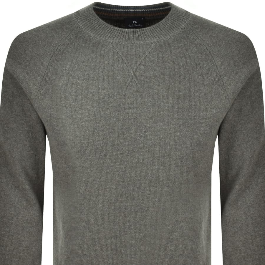 Image number 2 for Paul Smith Crew Neck Knit Jumper Green