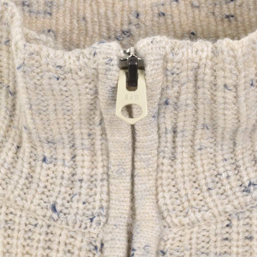 Image number 5 for G-Star Half Zip Knit Jumper Cream