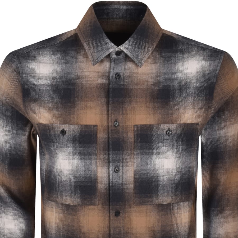 Image number 3 for Belstaff Flannel Shirt Brown