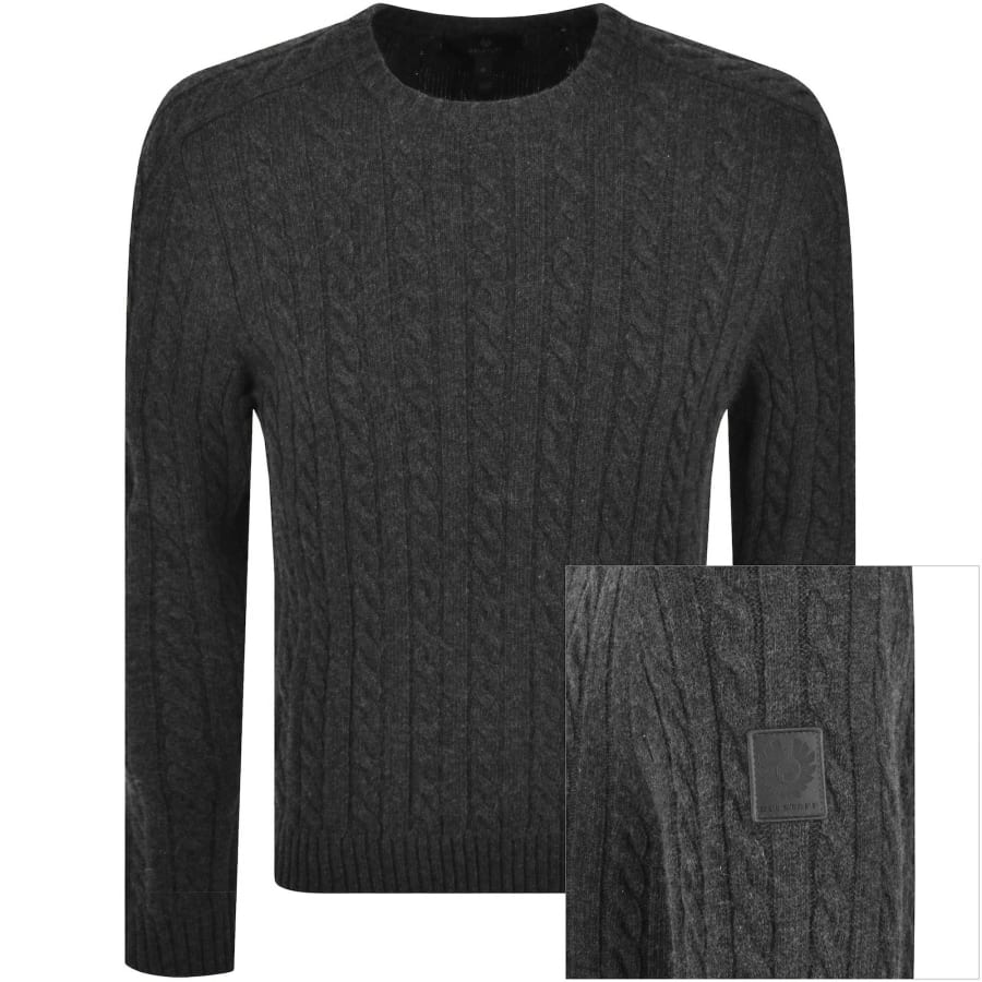 Image number 1 for Belstaff Westport Crewneck Jumper Grey