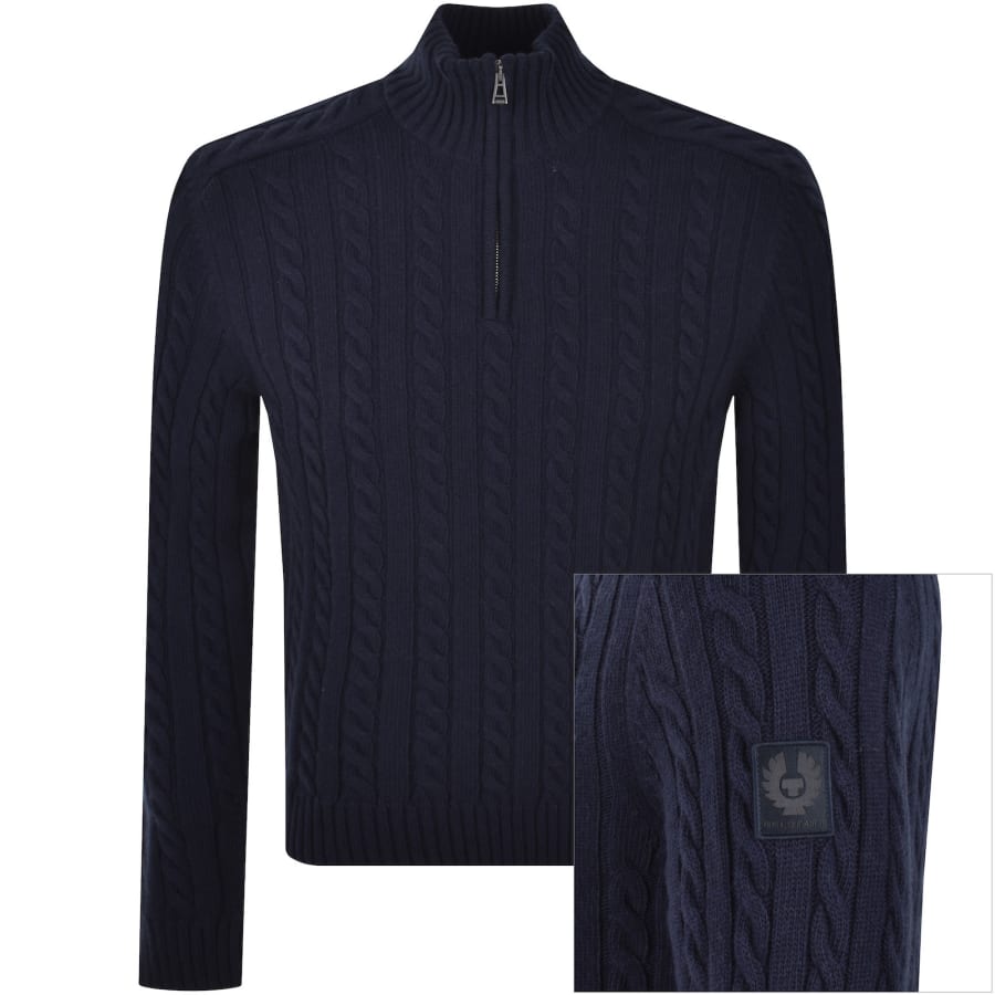 Image number 1 for Belstaff Westport Jumper Navy