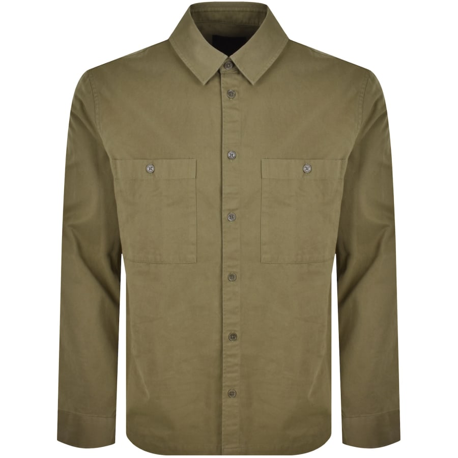 Image number 2 for Belstaff Outpost Long Sleeved Shirt Khaki