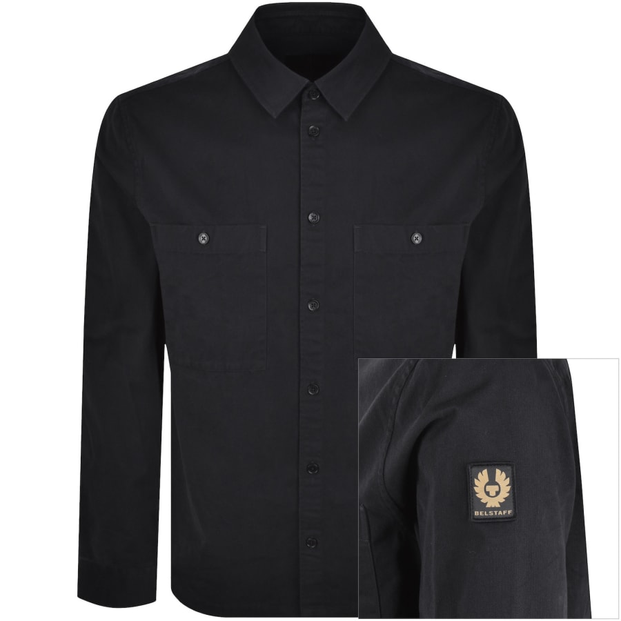 Image number 1 for Belstaff Outpost Long Sleeved Shirt Black