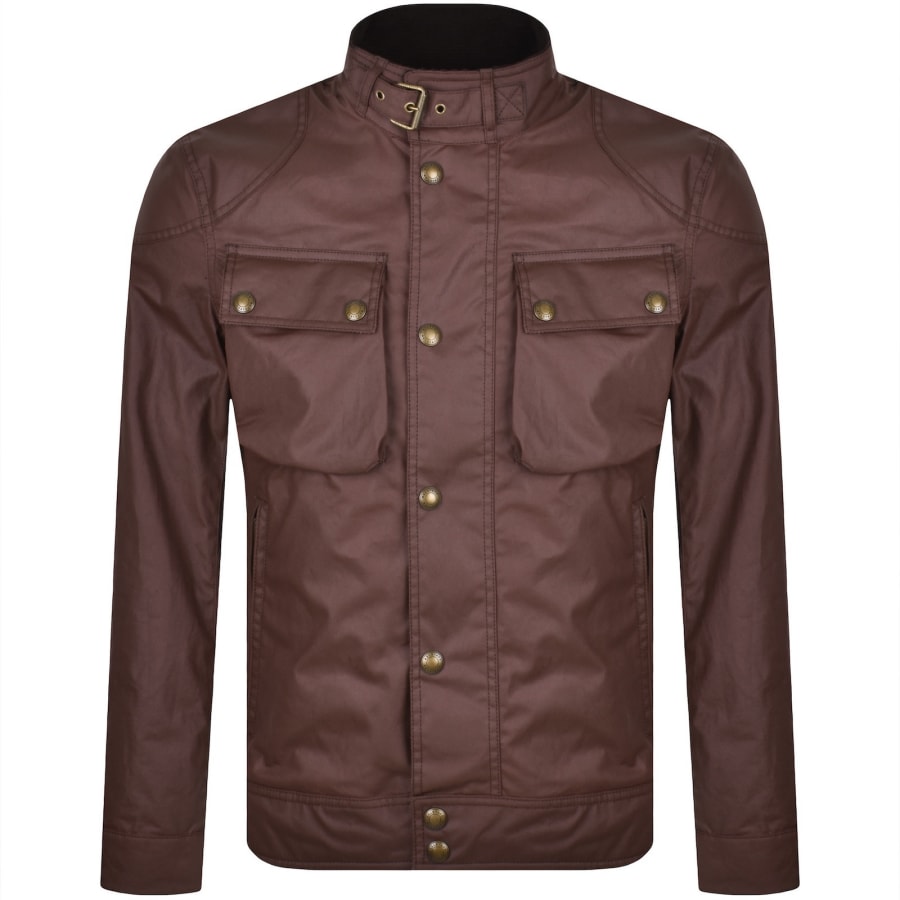 Image number 2 for Belstaff Racemaster Waxed Jacket Red