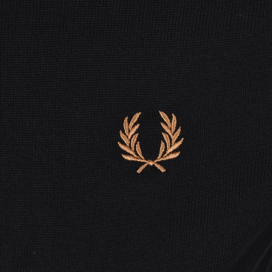 Image number 3 for Fred Perry Knitted Polo Shirt Black