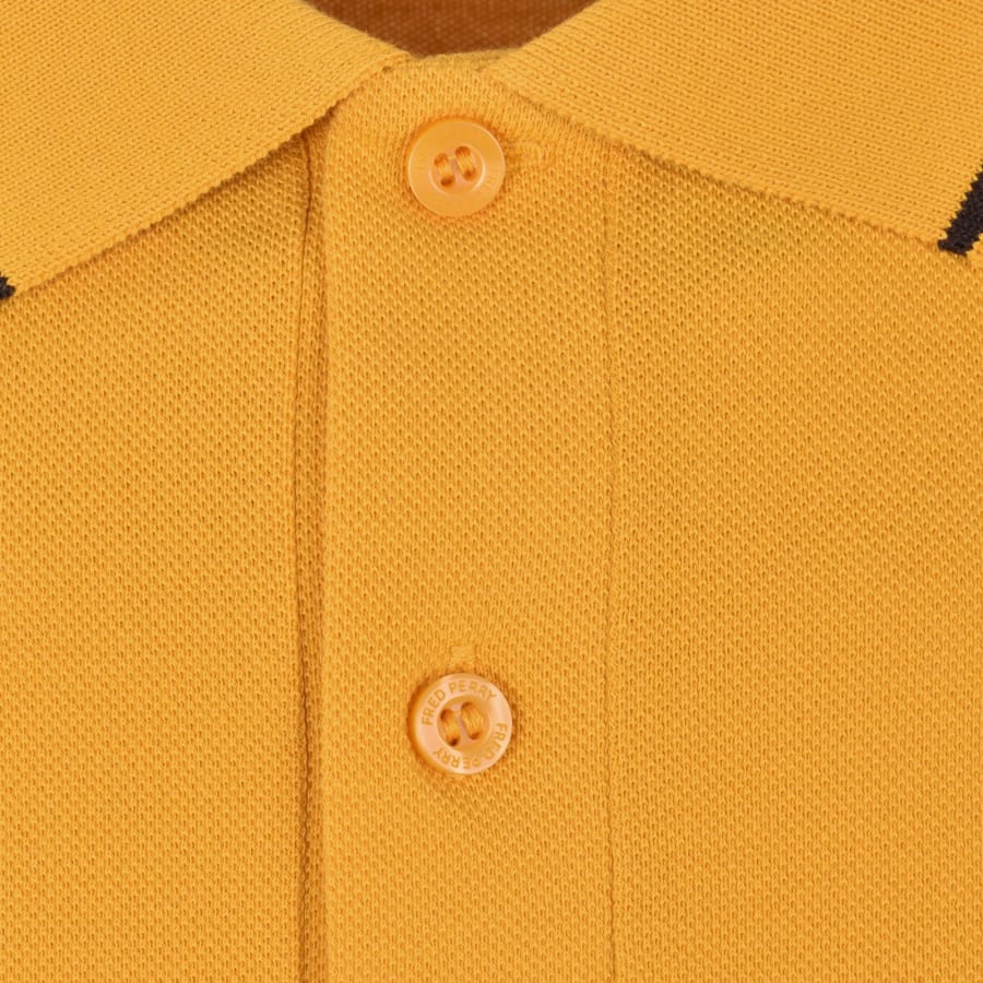 Image number 4 for Fred Perry Twin Tipped Polo T Shirt Yellow