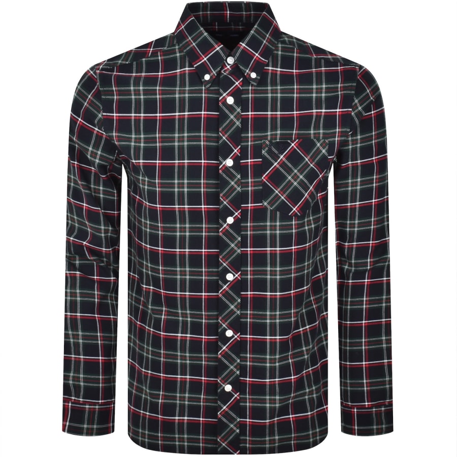 Image number 1 for Fred Perry Tartan Shirt Green