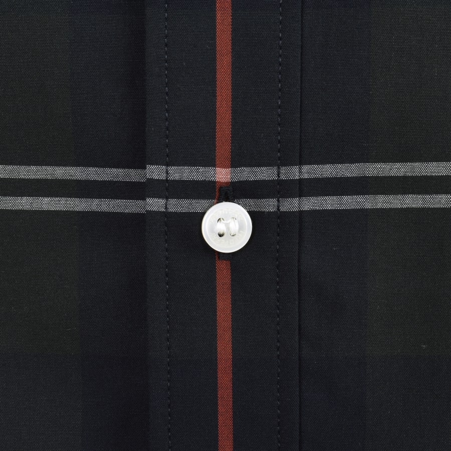 Image number 4 for Fred Perry Poplin Tartan Shirt Night Green