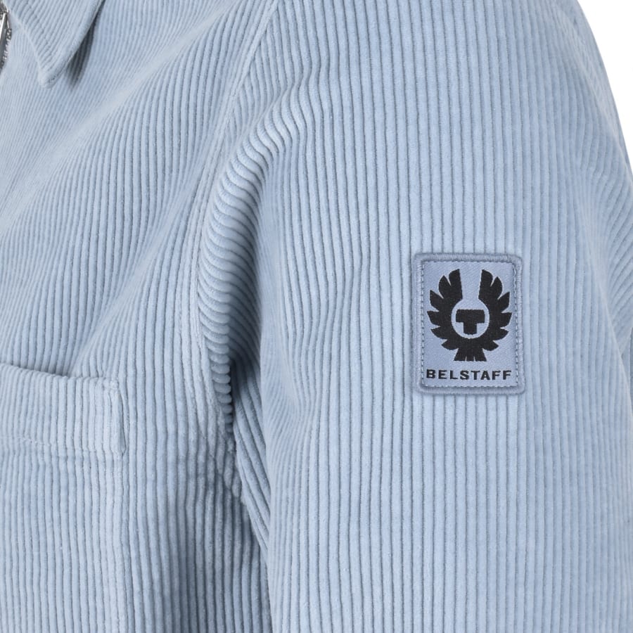 Image number 4 for Belstaff Value Cord Overshirt Blue