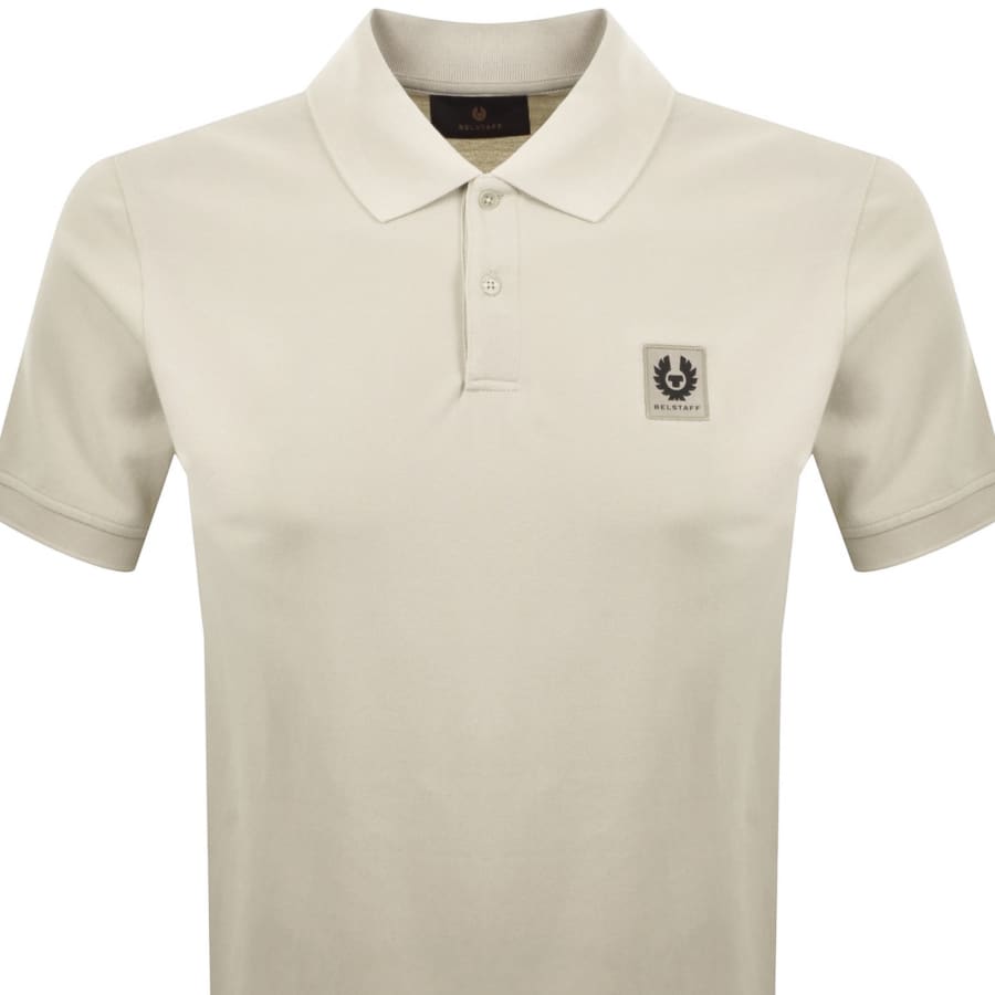 Image number 2 for Belstaff Logo Polo T Shirt Beige