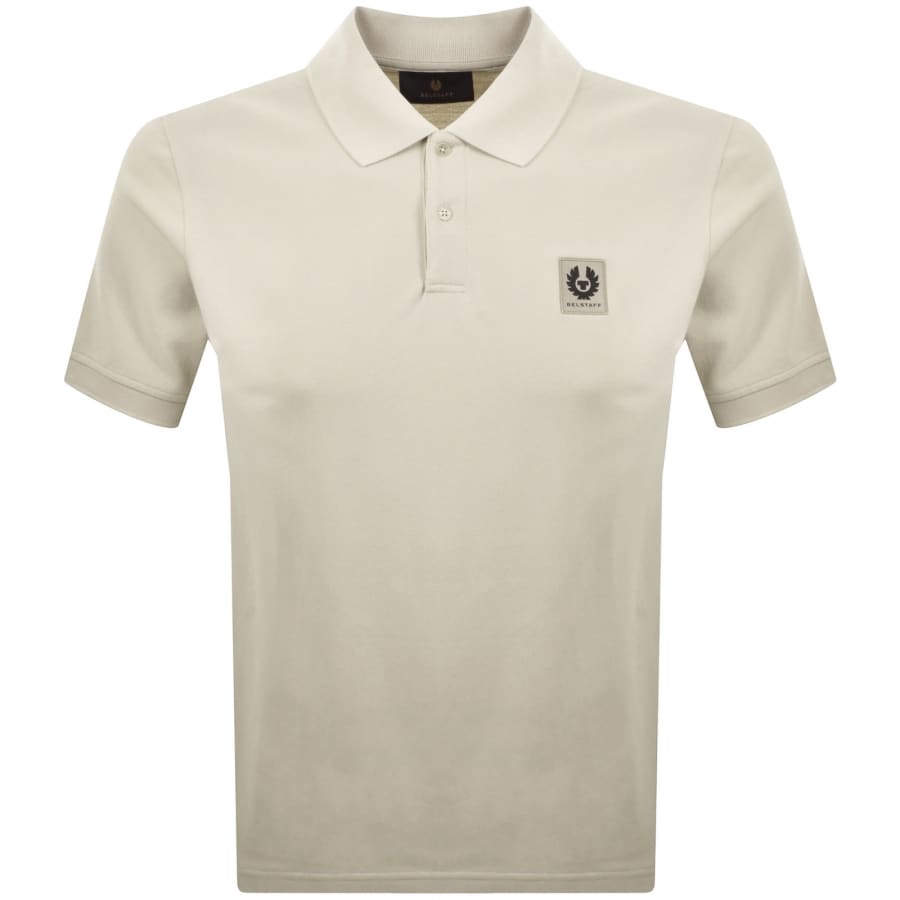 Image number 1 for Belstaff Logo Polo T Shirt Beige