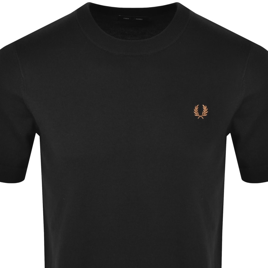Image number 2 for Fred Perry Knit T Shirt Black
