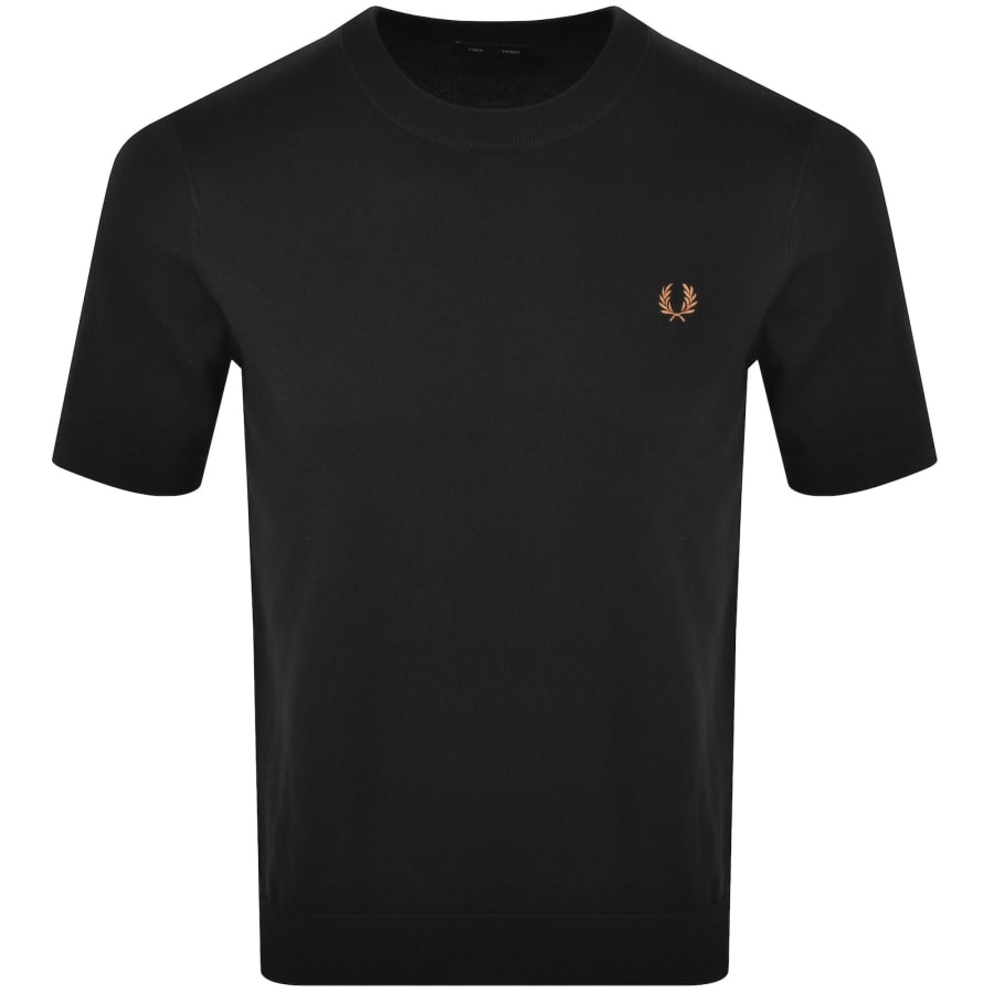 Image number 1 for Fred Perry Knit T Shirt Black