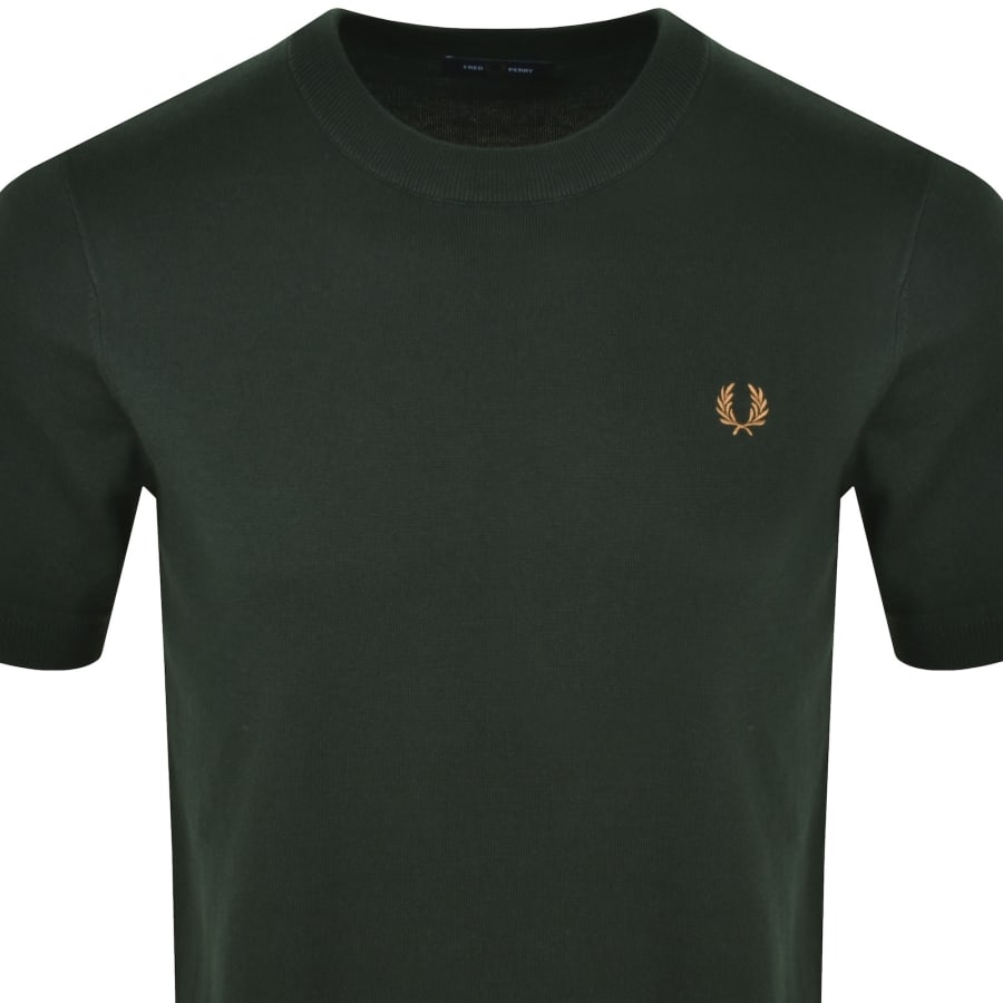 Image number 2 for Fred Perry Knit T Shirt Green