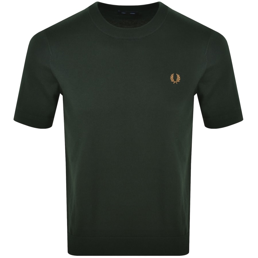 Image number 1 for Fred Perry Knit T Shirt Green