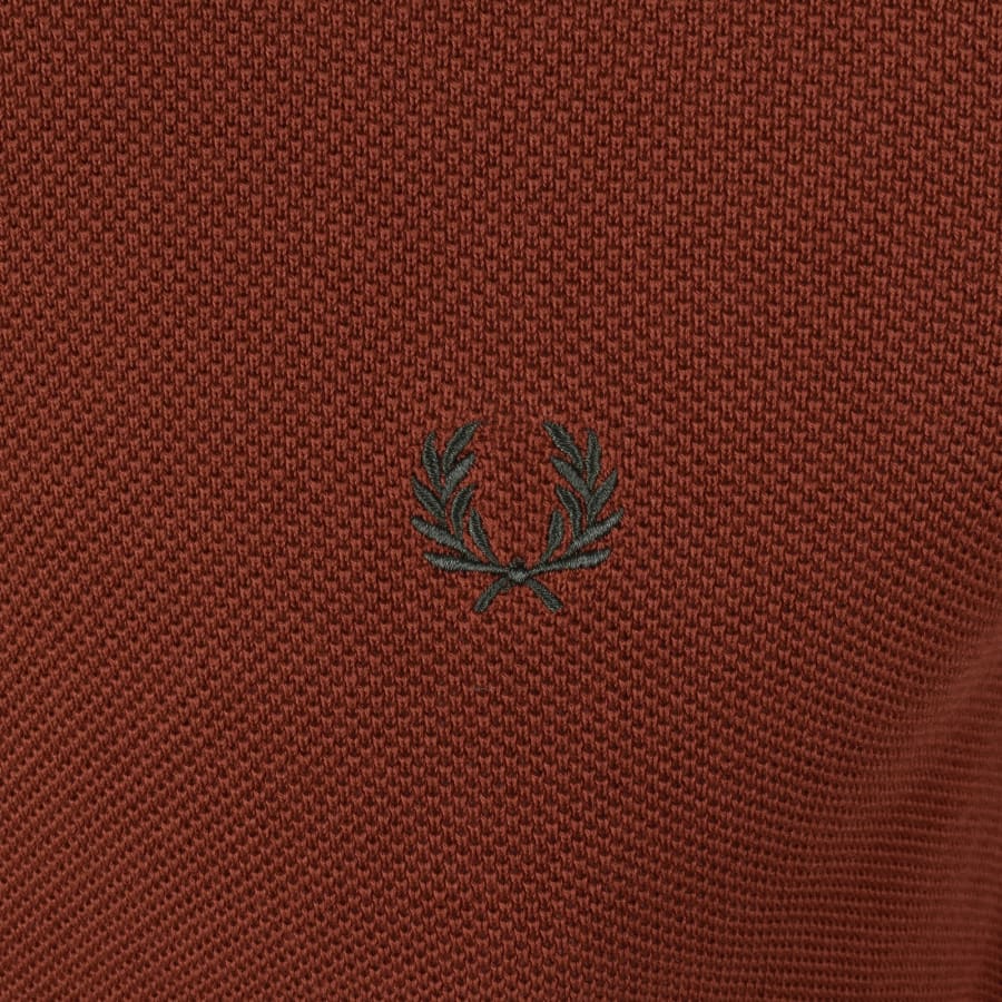 Image number 3 for Fred Perry Pique Stitch Jumper Brown
