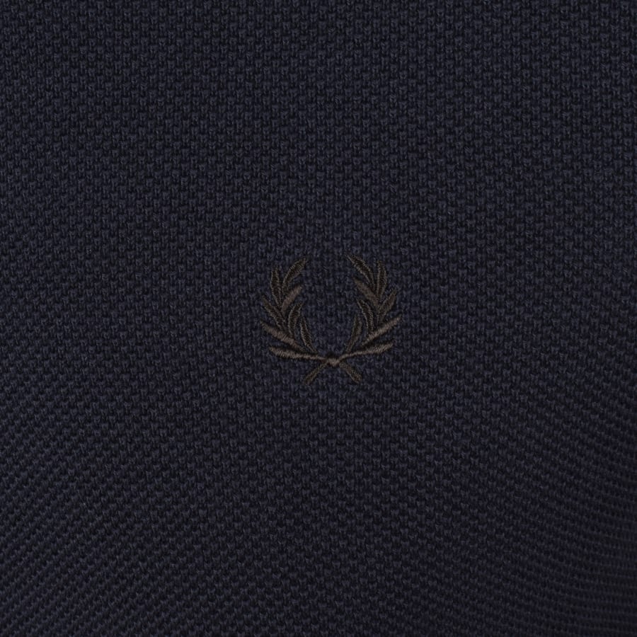 Image number 3 for Fred Perry Pique Stitch Jumper Navy