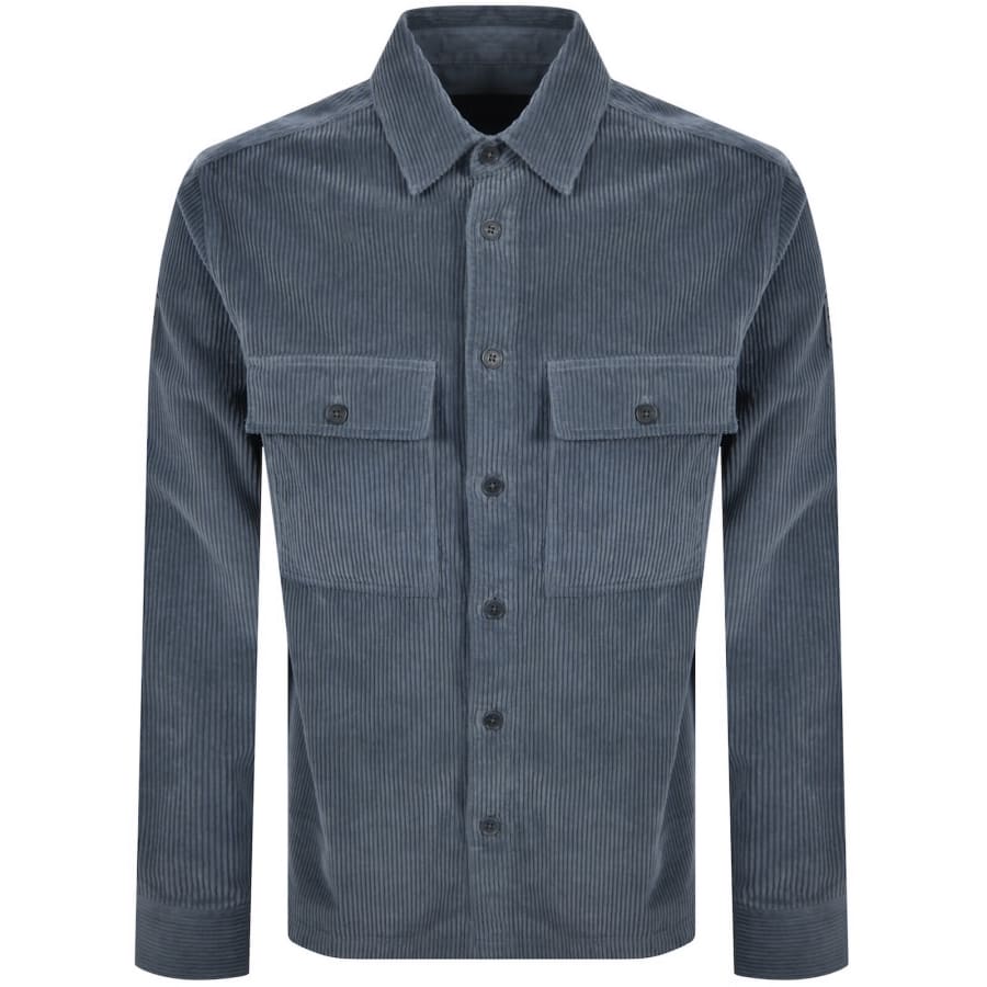 Image number 2 for Belstaff Ravine Corduroy Overshirt Blue