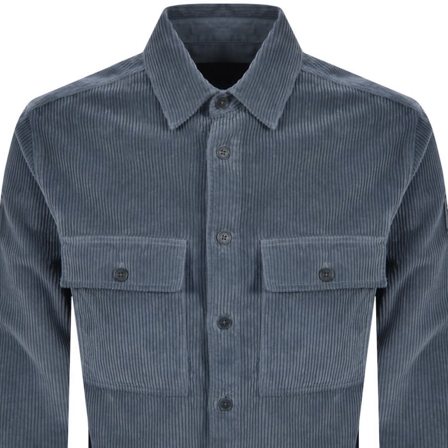 Image number 3 for Belstaff Ravine Corduroy Overshirt Blue
