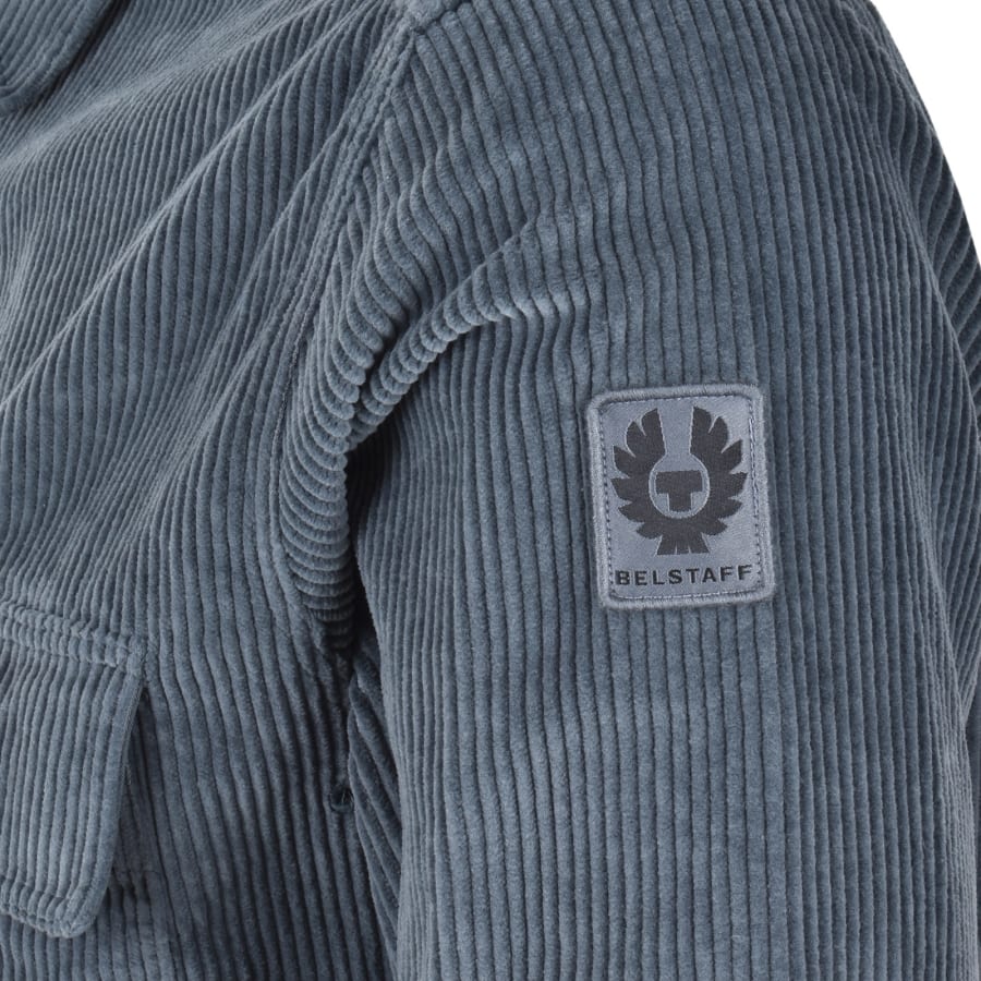 Image number 4 for Belstaff Ravine Corduroy Overshirt Blue