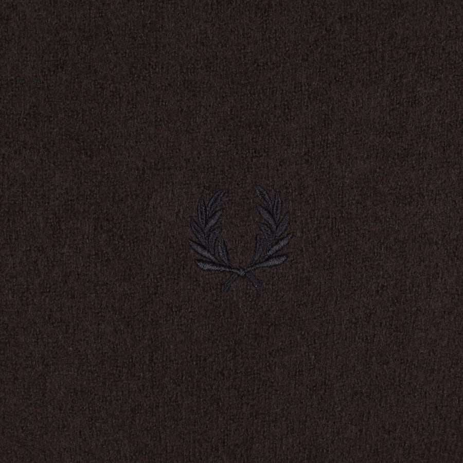 Image number 3 for Fred Perry Saddle Sleeve Jumper Brown