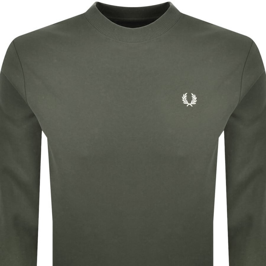 Image number 2 for Fred Perry Crew Neck Sweatshirt Green