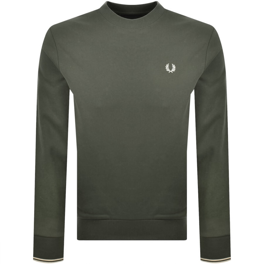 Image number 1 for Fred Perry Crew Neck Sweatshirt Green