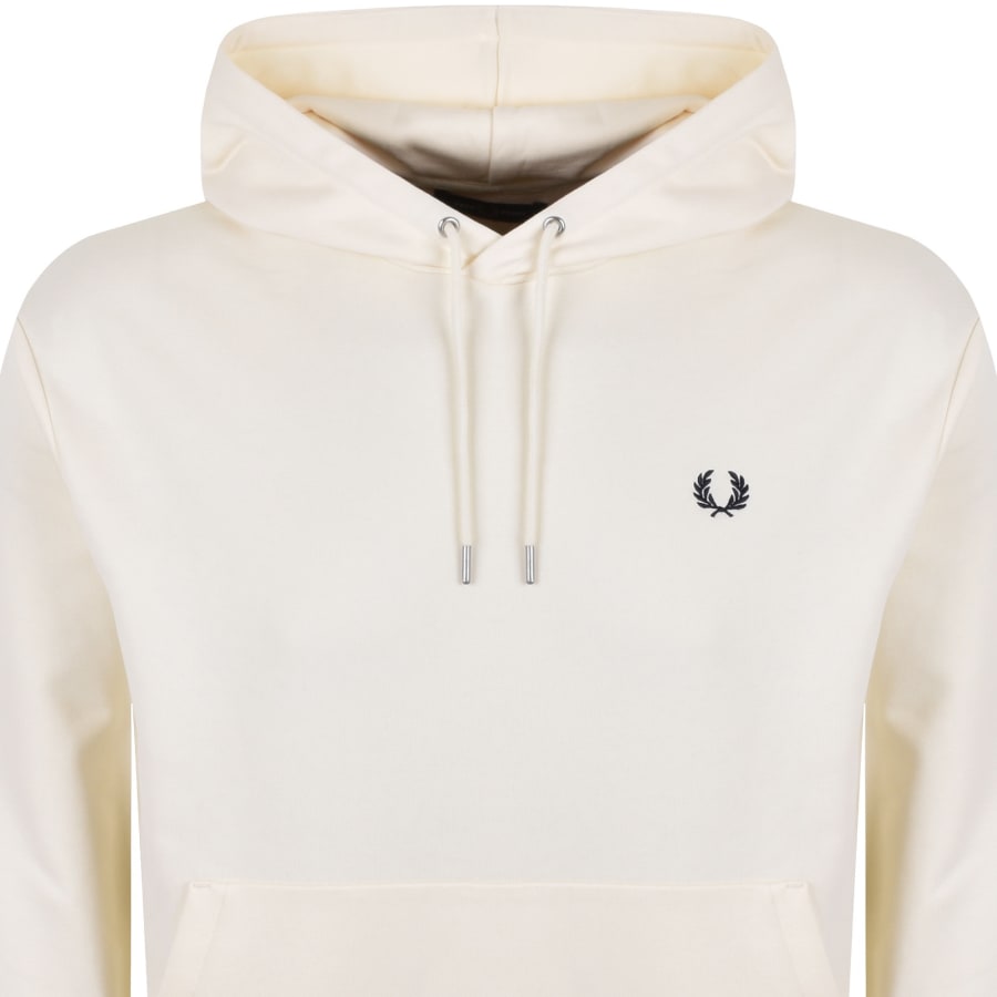 Image number 2 for Fred Perry Tipped Hoodie Cream