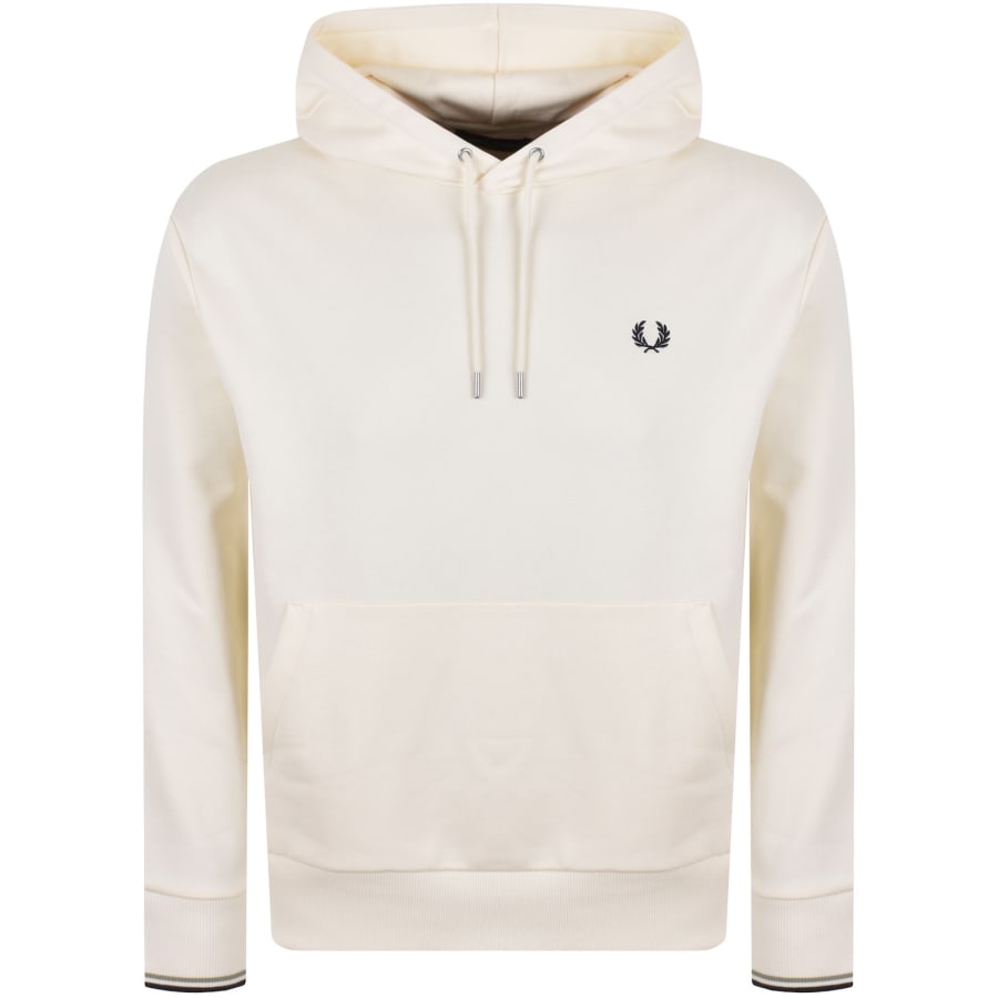 Image number 1 for Fred Perry Tipped Hoodie Cream