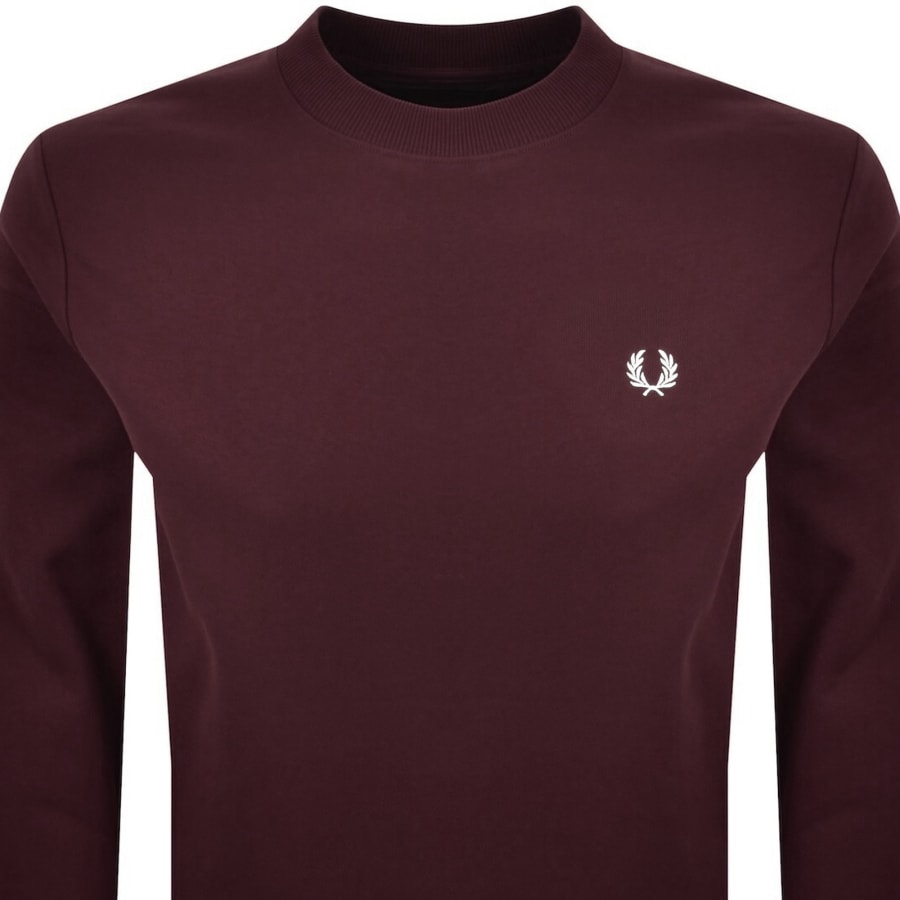Image number 2 for Fred Perry Crew Neck Sweatshirt Red